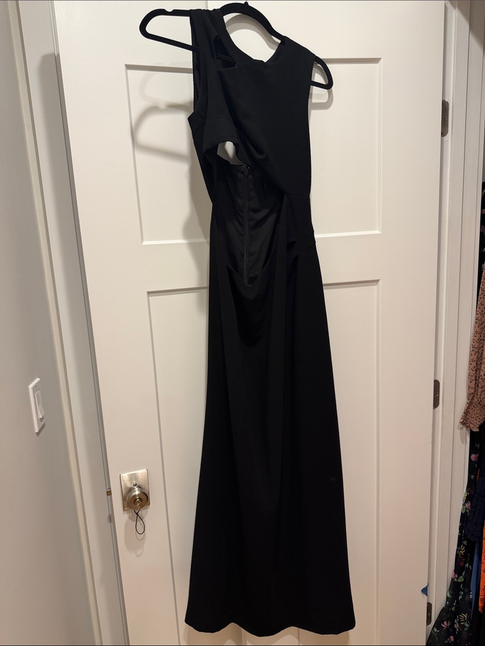 BCBGMaxAzria Black One-Shoulder Cutout Dress